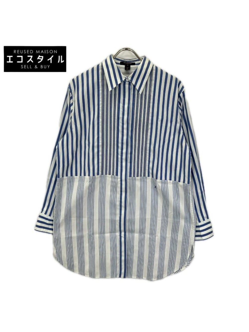 Louis Vuitton White Blue Striped Shirt 36